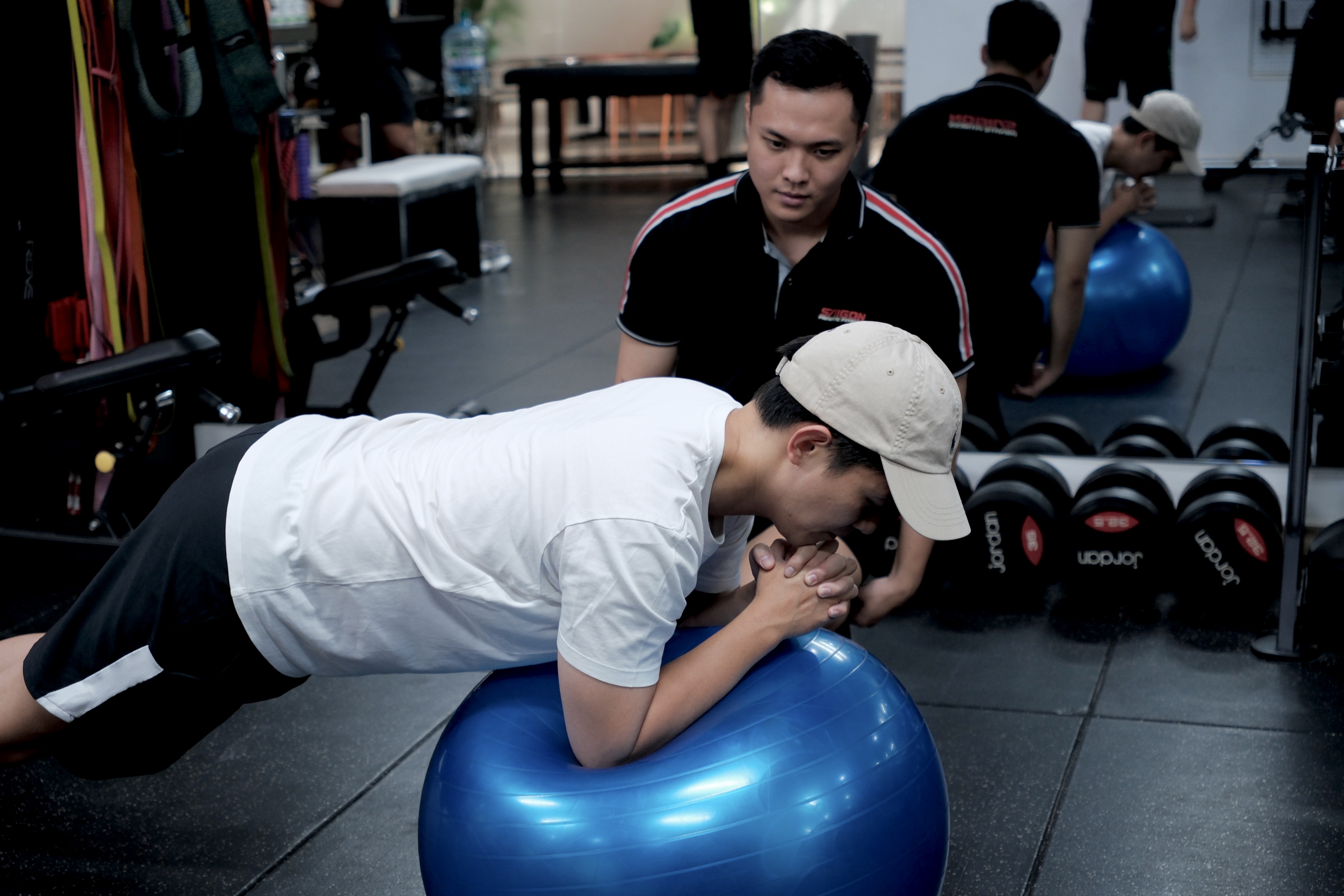 Cooling down area inside the gym